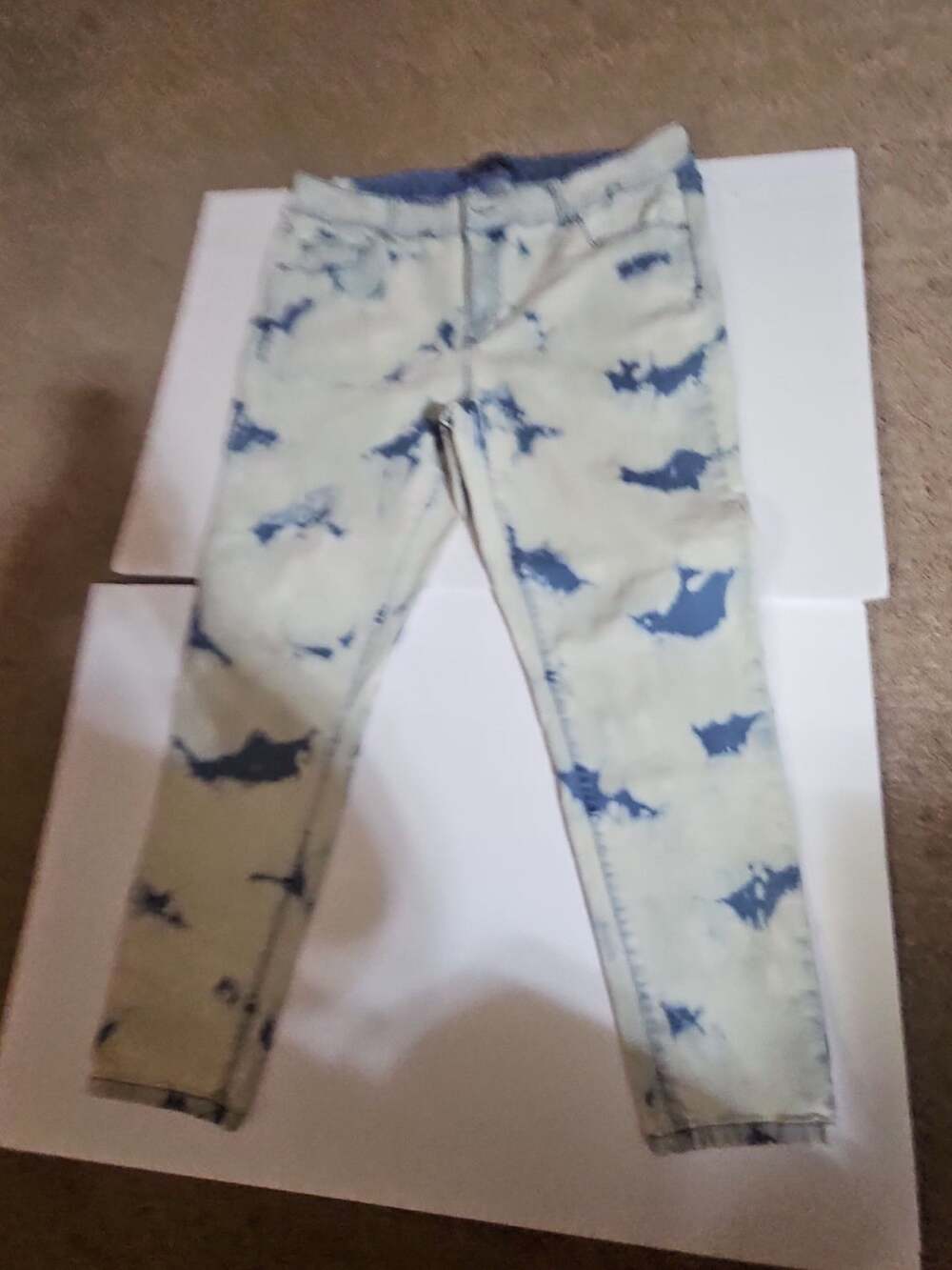 Denim 24/7 Jeans Size 20W Acid Wash Blue White Bleach Splatter